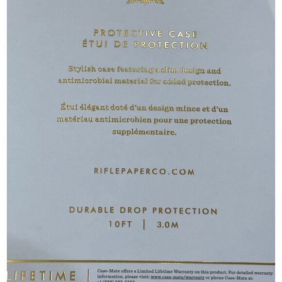 New Rifle Paper Co. Iphone 5.4 Case Clear New in box - Picture 3 of 5